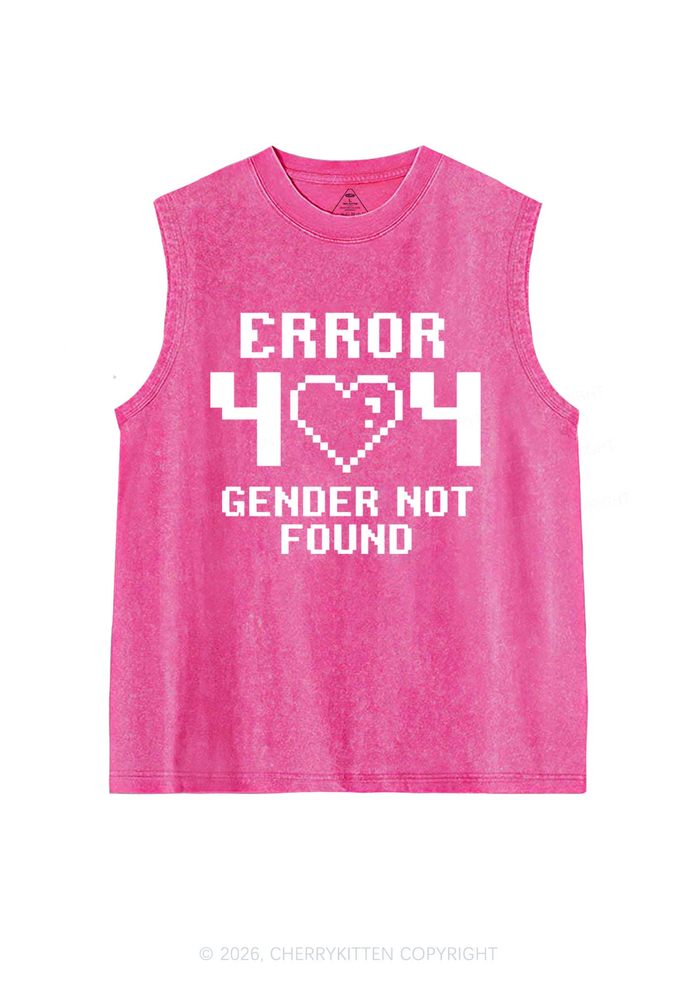 Gender Not Found Pride Y2K Washed Muscle Tank Cherrykitten