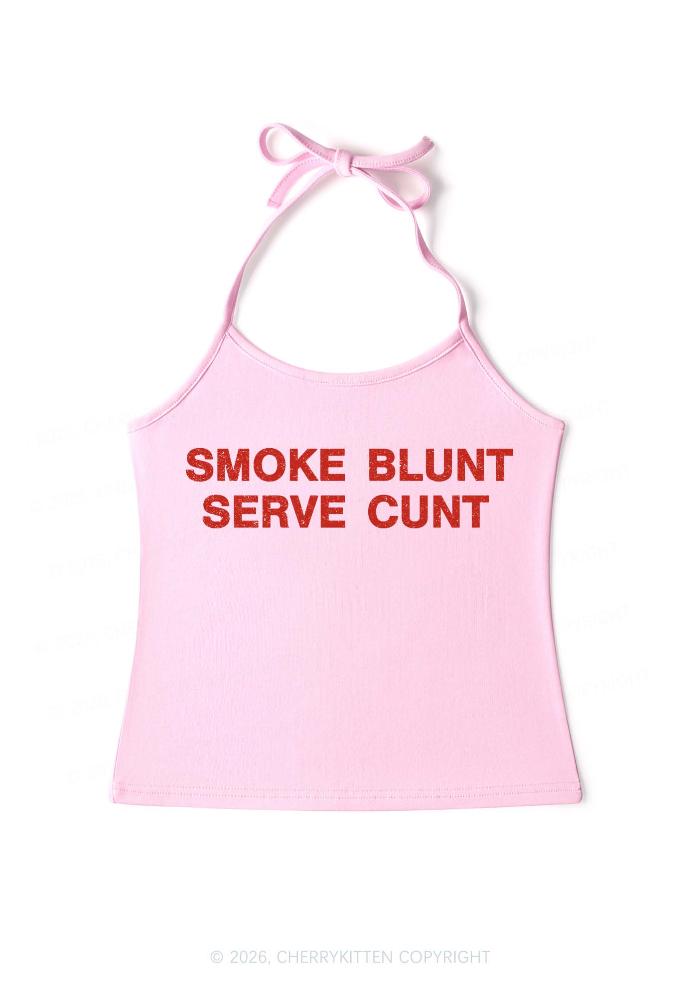 Smoke Blunt Y2K Halter Neck Cami Cherrykitten