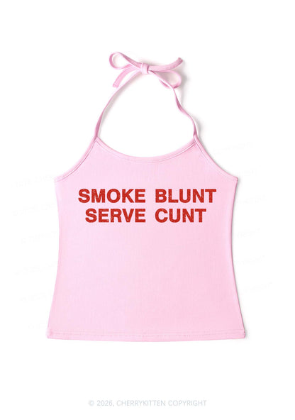 Smoke Blunt Y2K Halter Neck Cami Cherrykitten