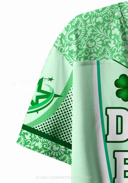 Custom Drink Up Bxxches St Patricks Y2K Crop Sport Jersey Shirts Cherrykitten