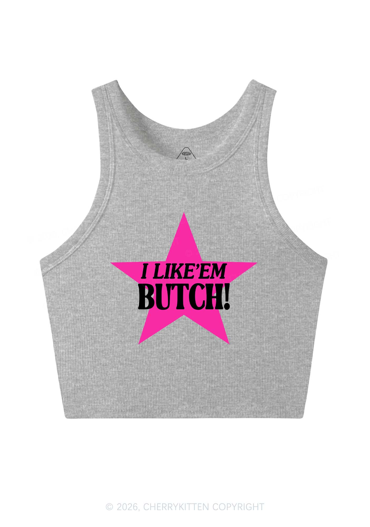 I Like Butch Pride Y2K Crop Tank Top Cherrykitten