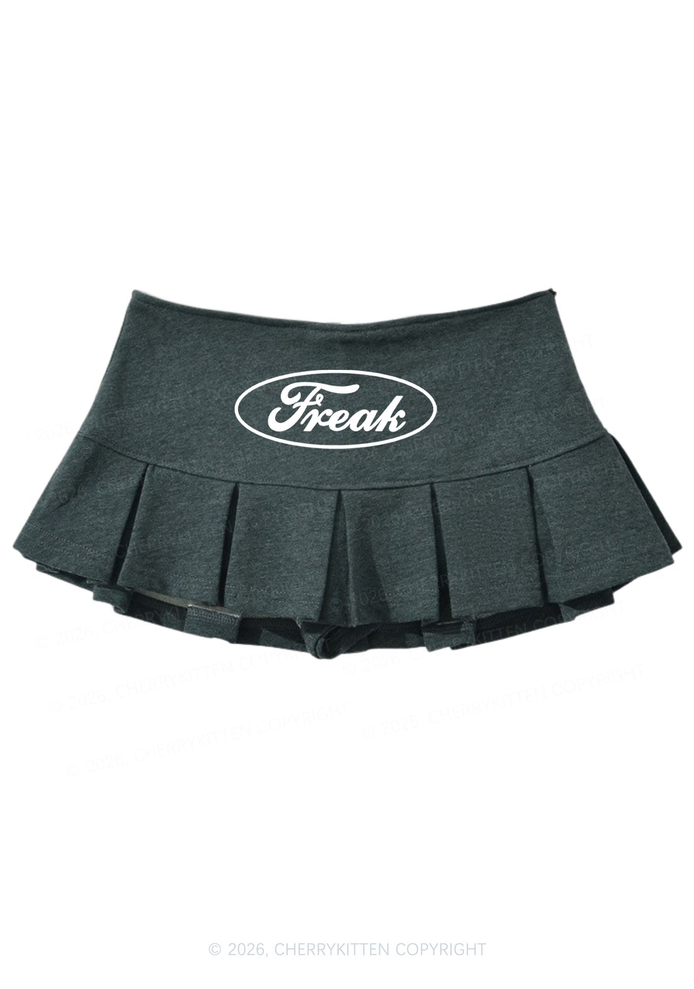 Oval Freak Y2K Mini Pleated Skirts Cherrykitten