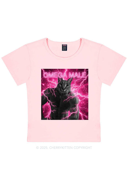 Omega Male Y2K Baby Tee Cherrykitten