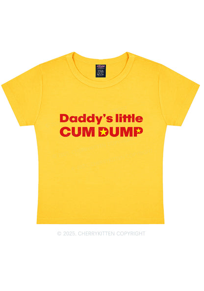 Daddys Little Cum Dump Y2K Baby Tee Cherrykitten