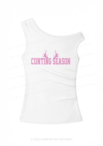 Cunting Season Y2K Off Shoulder Tank Top Cherrykitten