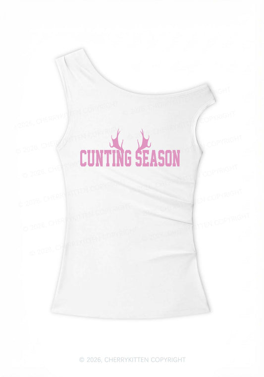 Cunting Season Y2K Off Shoulder Tank Top Cherrykitten
