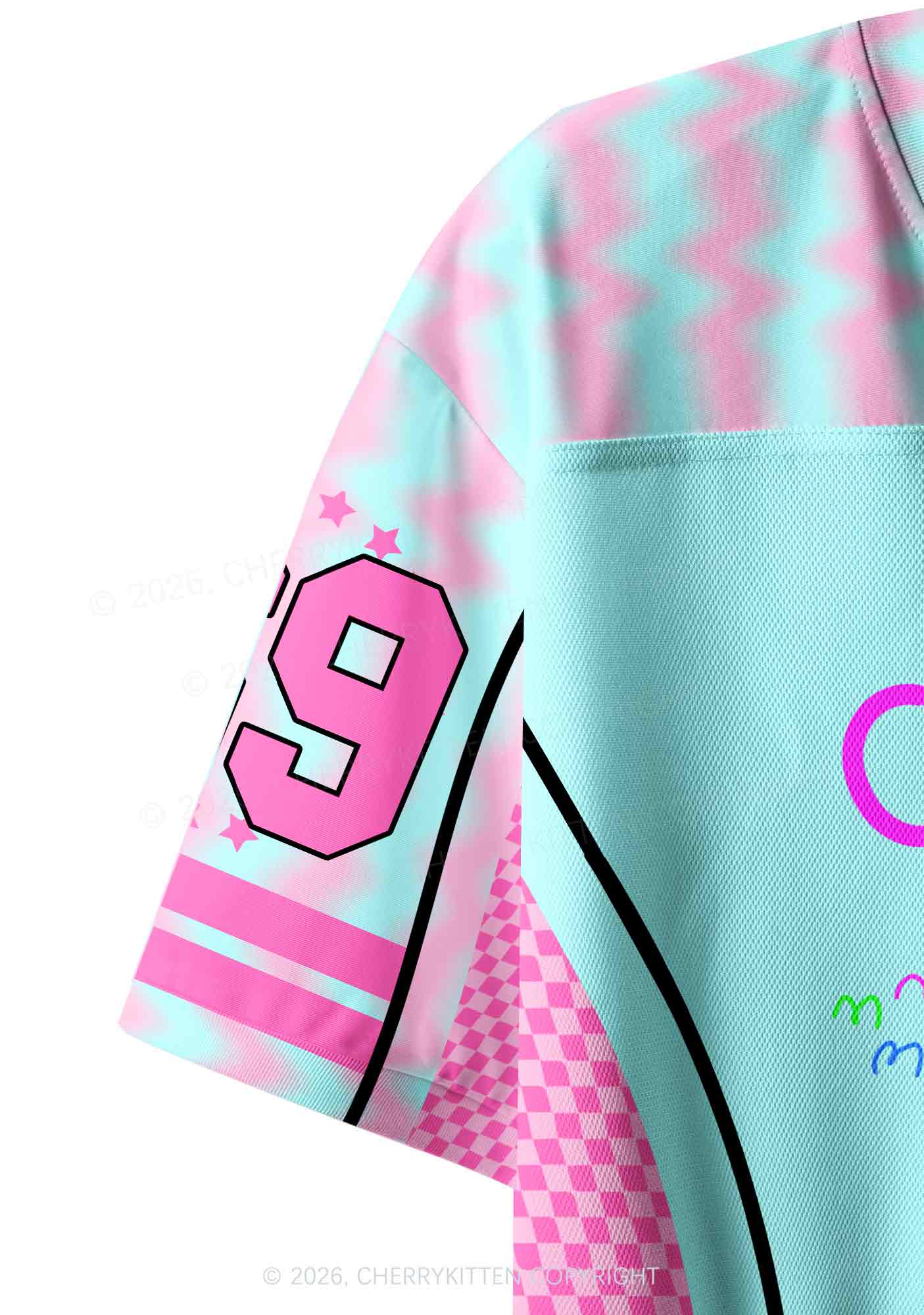 Cxxtamine Pony Y2K Crop Sport Jersey Shirts Cherrykitten