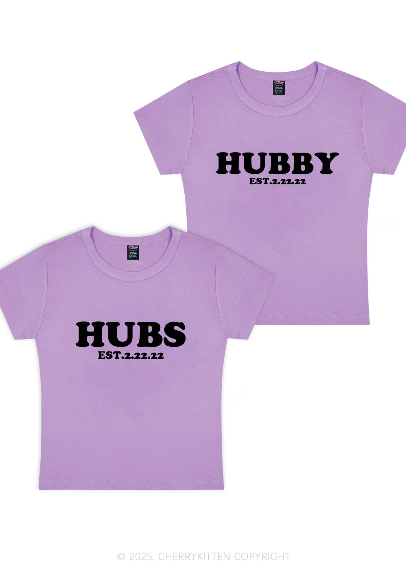 Hubs Hubby Y2K Valentine's Day Baby Tee Cherrykitten
