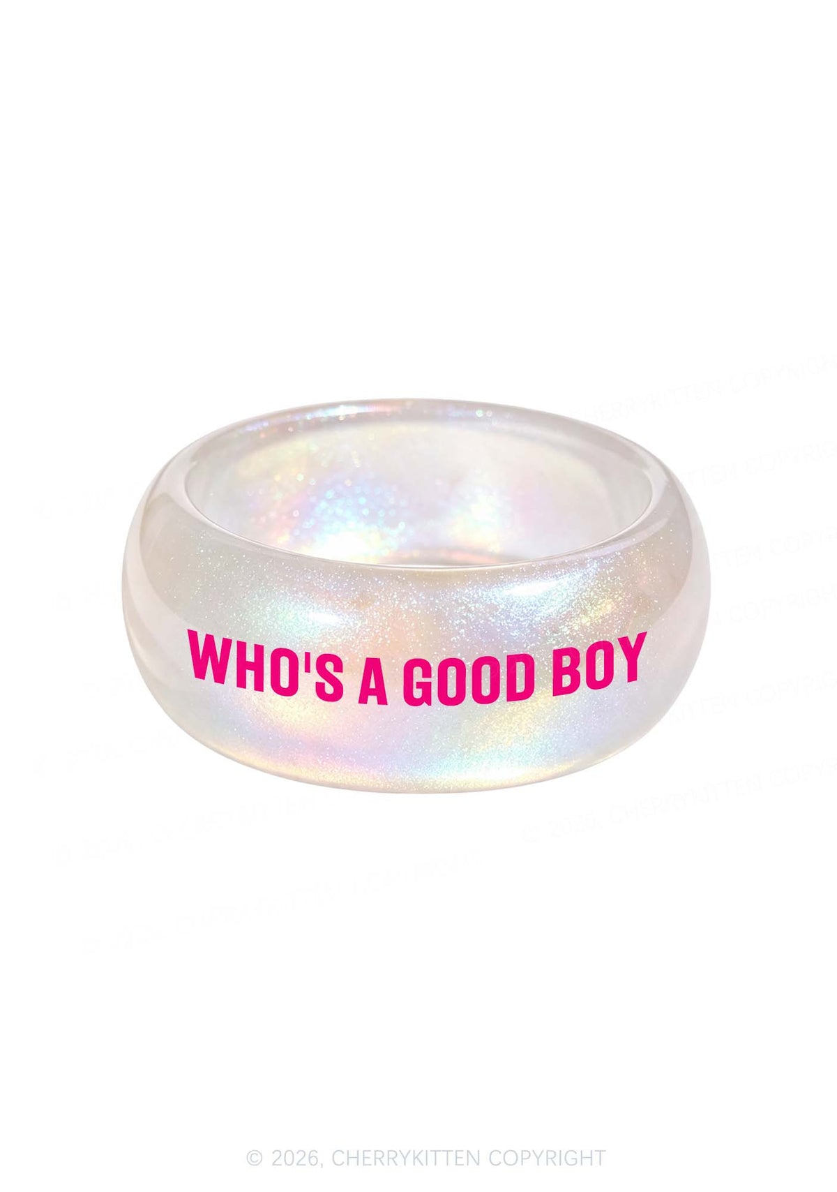Whos A Good Boy Y2K Cuff Bangle Cherrykitten