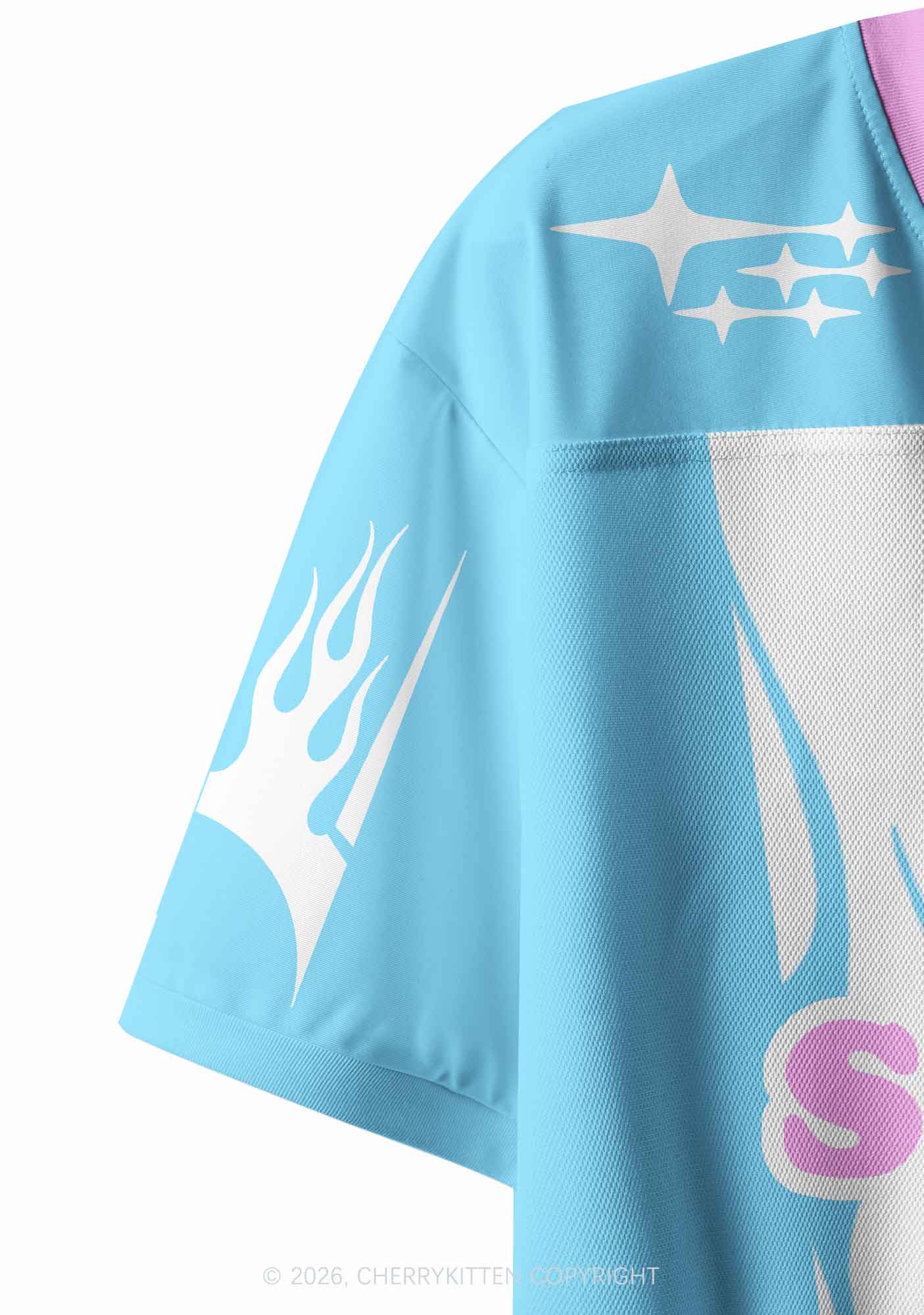 I Love S Men Y2K Crop Sport Jersey Shirts Cherrykitten