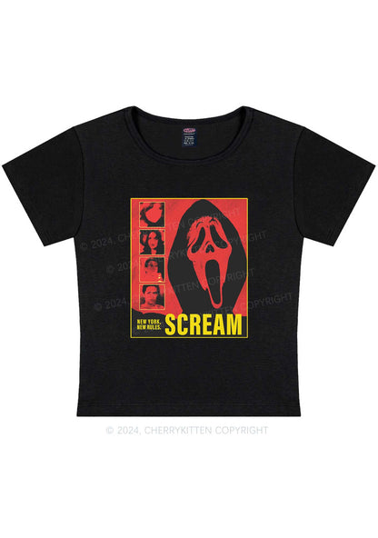 Scream New York Halloween Y2K Baby Tee Cherrykitten