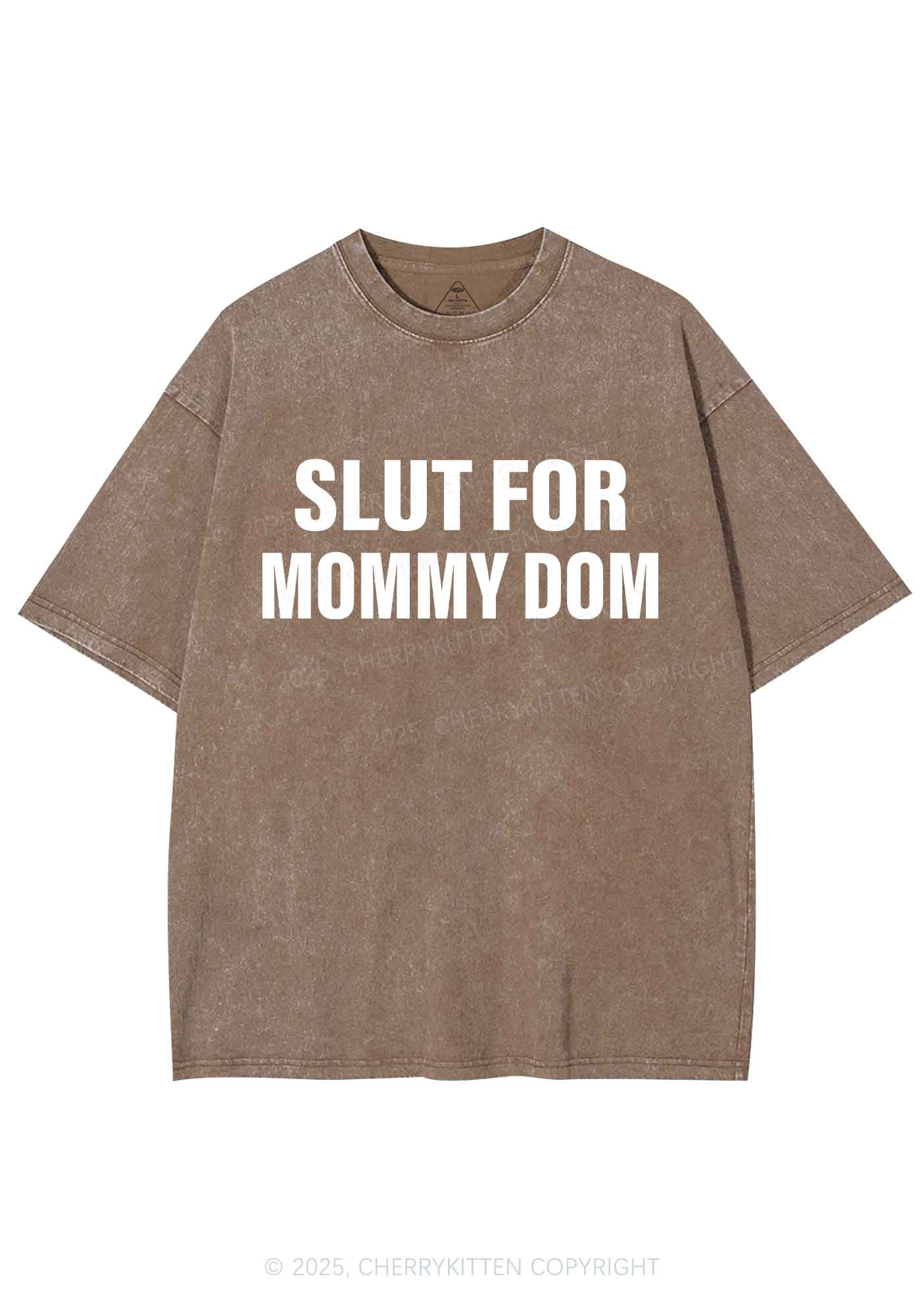 Slxt For Mommy Dom Y2K Shirts Washed Tee Cherrykitten