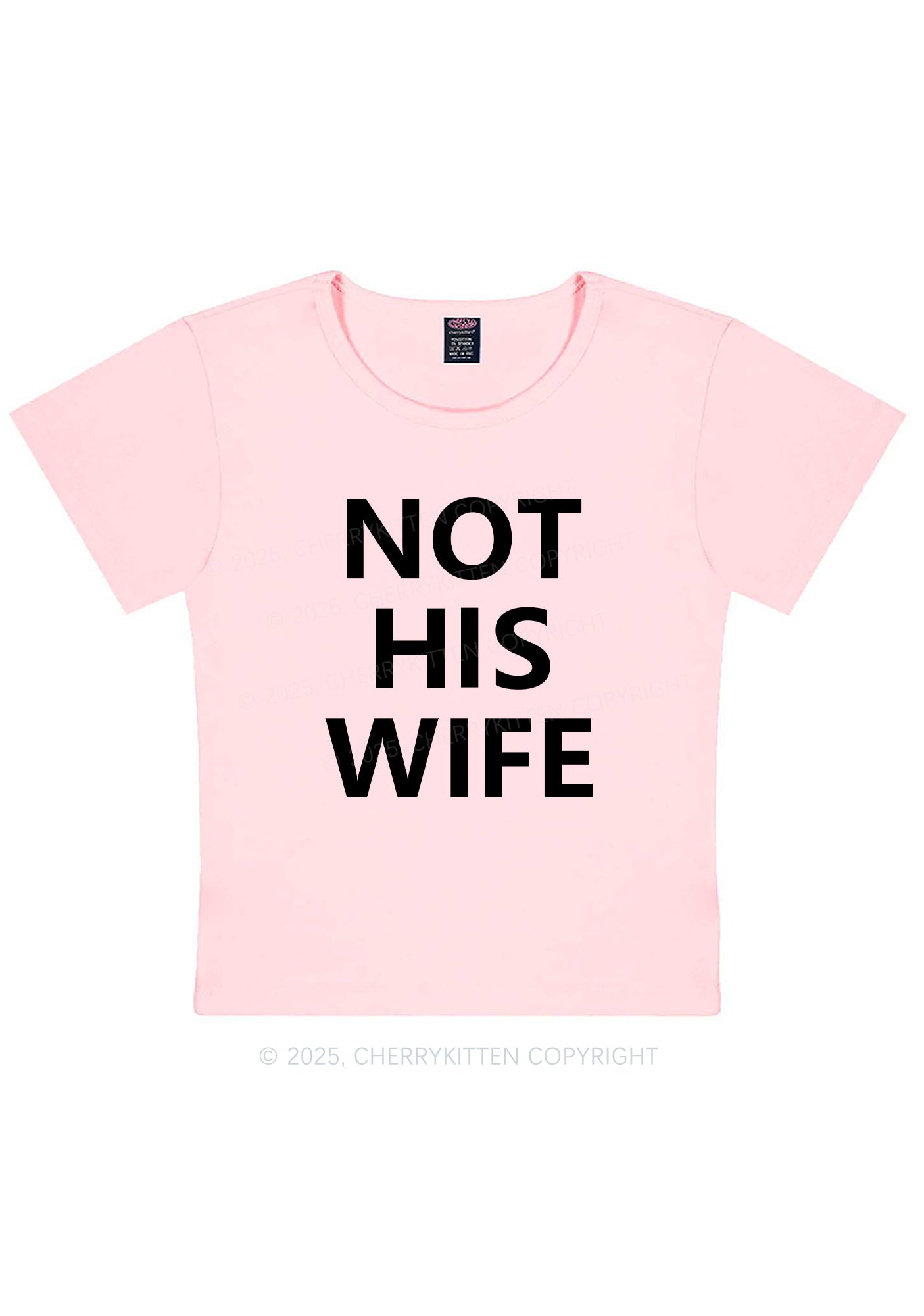 Not His Wife Y2K Baby Tee Cherrykitten