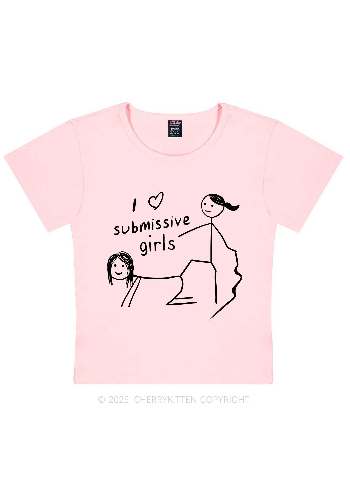 I Love S Girls Pride Y2K Baby Tee Cherrykitten
