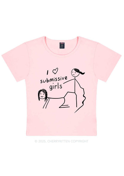 I Love S Girls Pride Y2K Baby Tee Cherrykitten