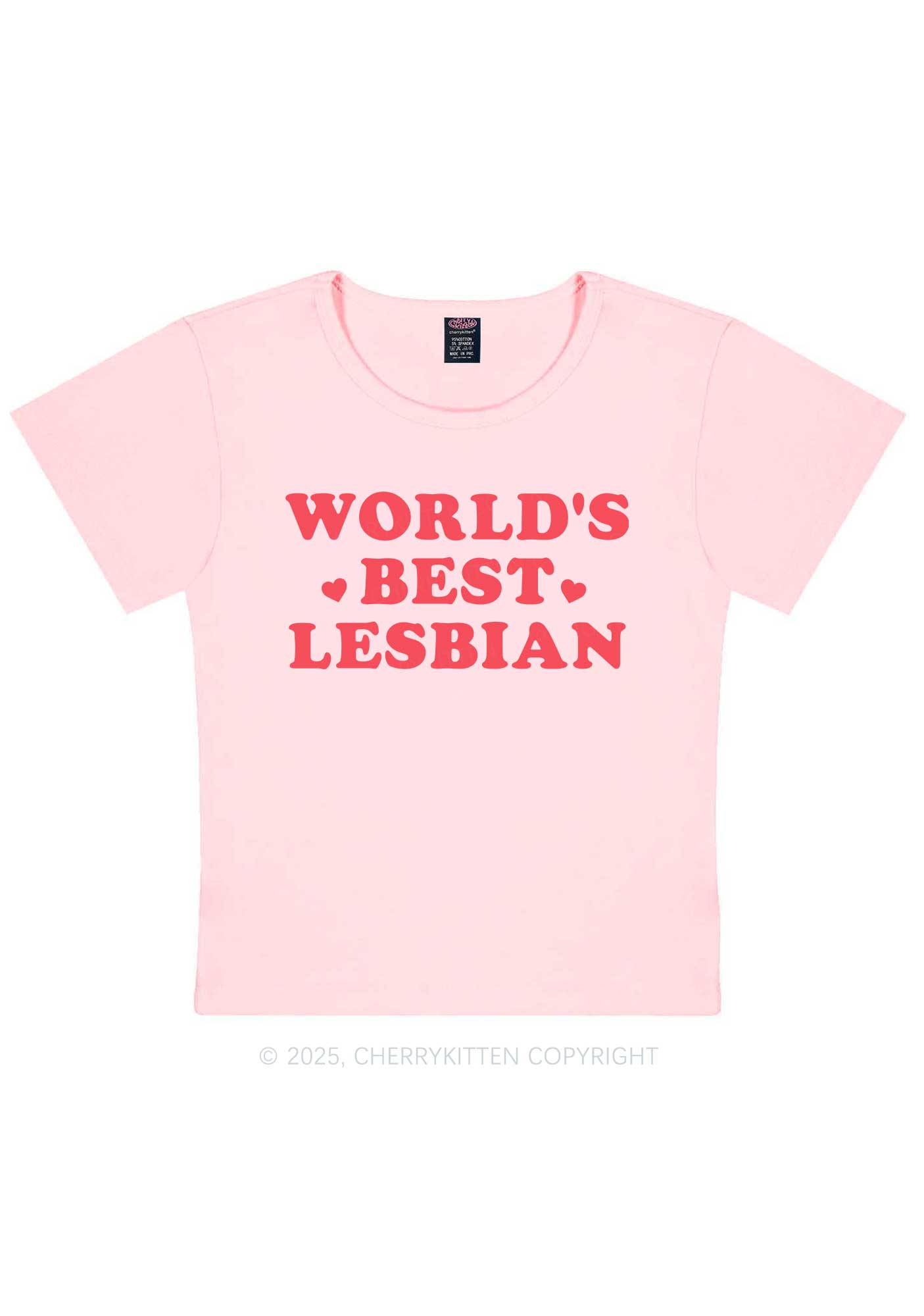 World's Best Lesbian Y2K Baby Tee Cherrykitten