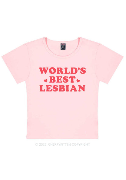 World's Best Lesbian Y2K Baby Tee Cherrykitten