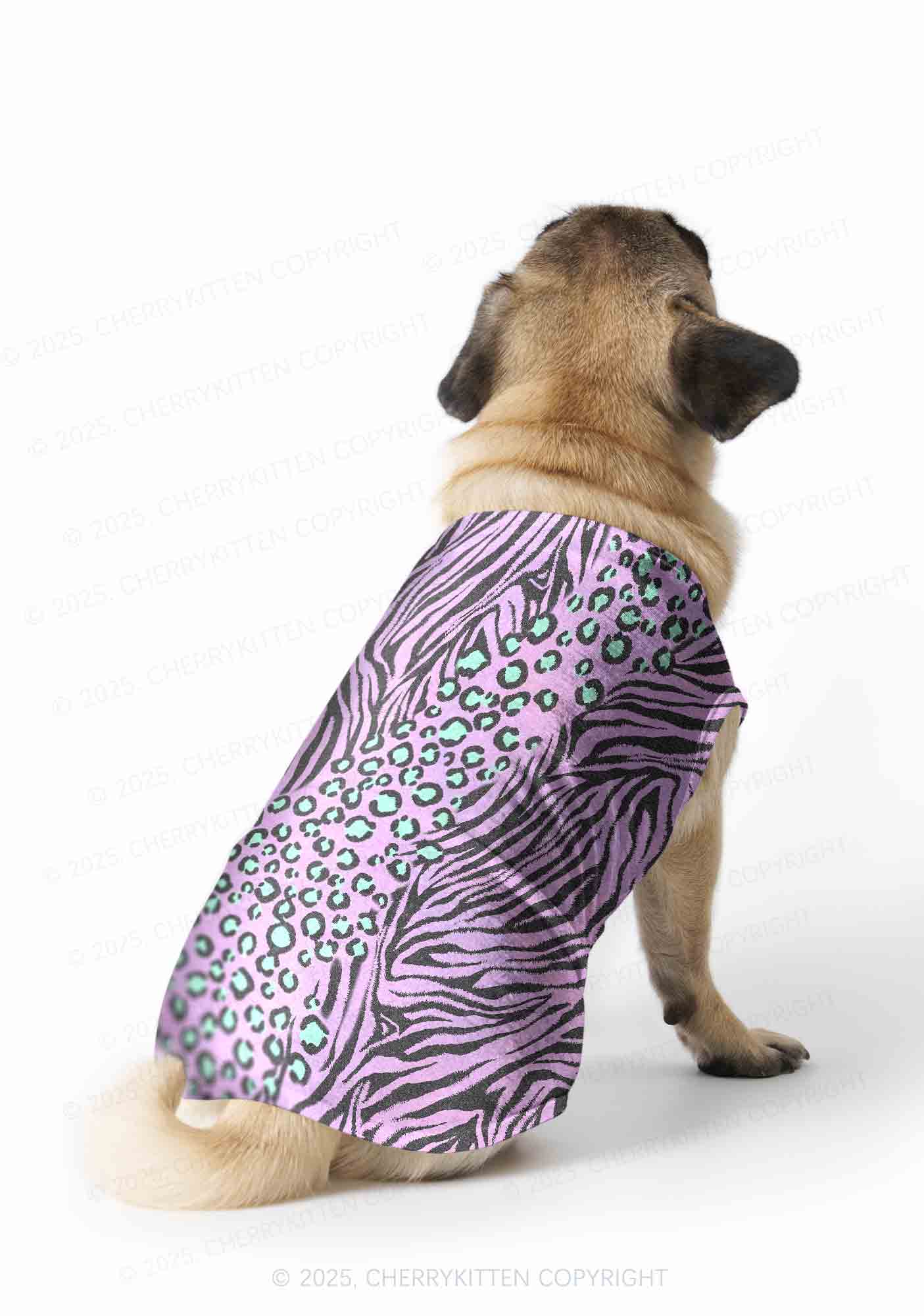 Lavender Zebra Y2K Pet Tank Top Cherrykitten