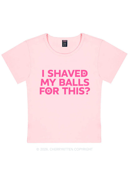 Shaved My Balls For This Y2K Baby Tee Cherrykitten