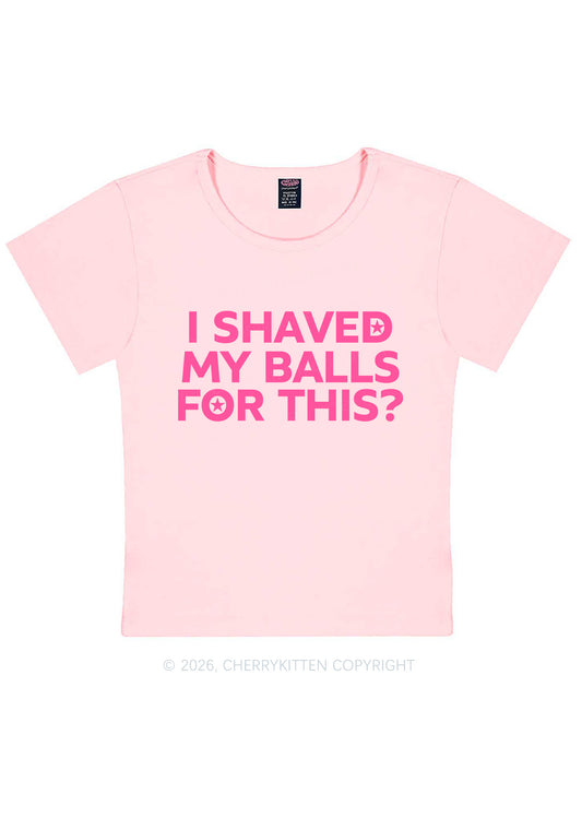 Shaved My Balls For This Y2K Baby Tee Cherrykitten