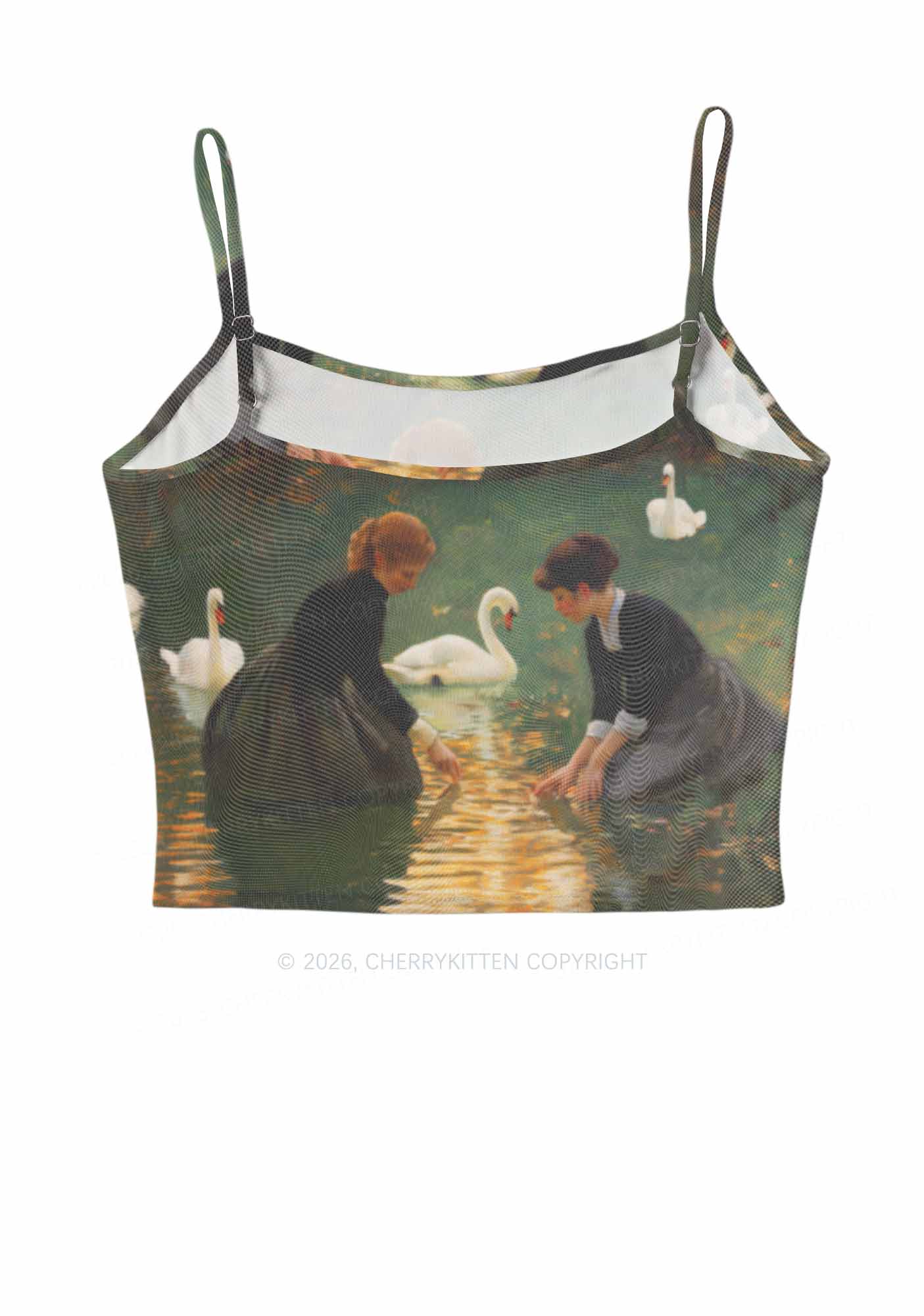 Swan Lake Girls Pride Y2K Mesh Cami Tank Cherrykitten