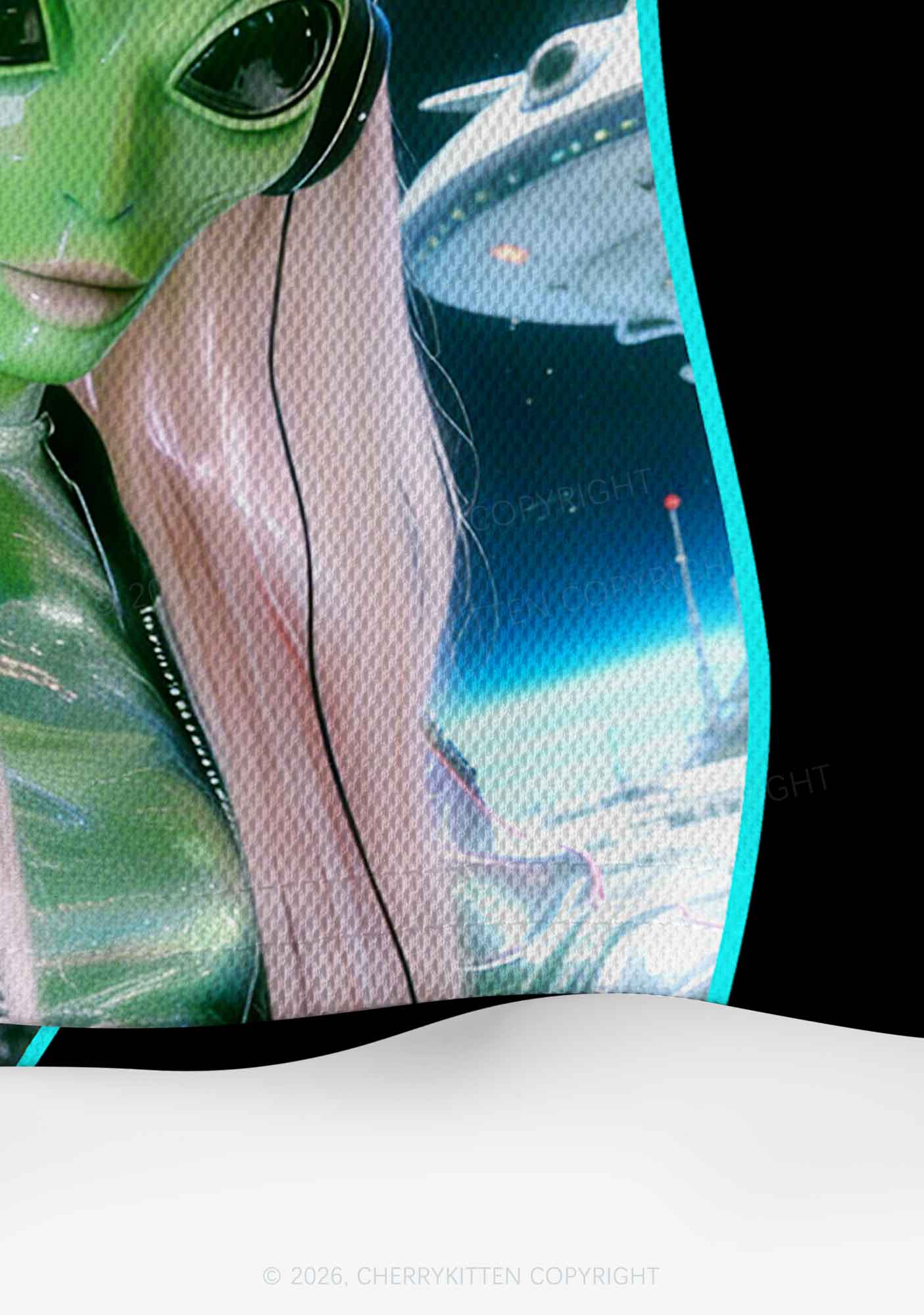 Techno Alien DJ Y2K Crop Sport Jersey Shirts Cherrykitten