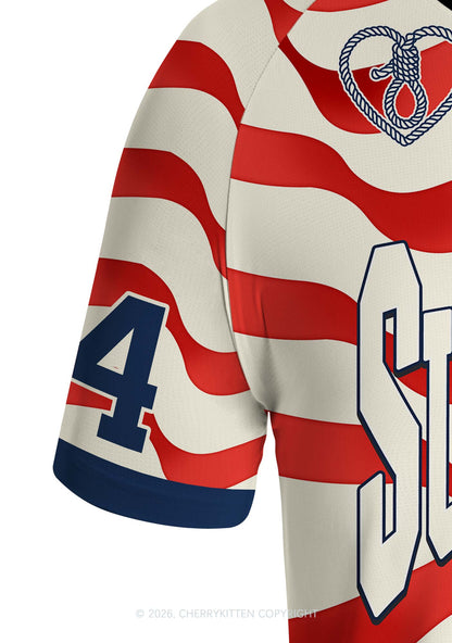 I Love S Boys Y2K Football Jersey Shirts Cherrykitten