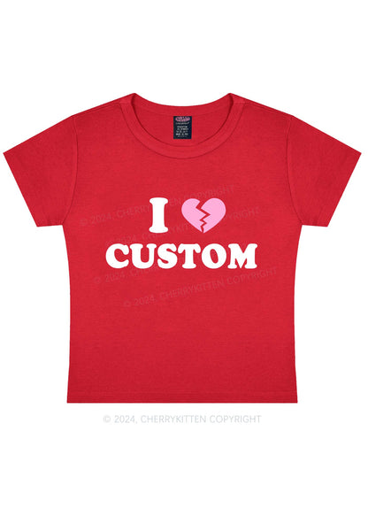 I Hate Personalized Custom Y2K Baby Tee Cherrykitten