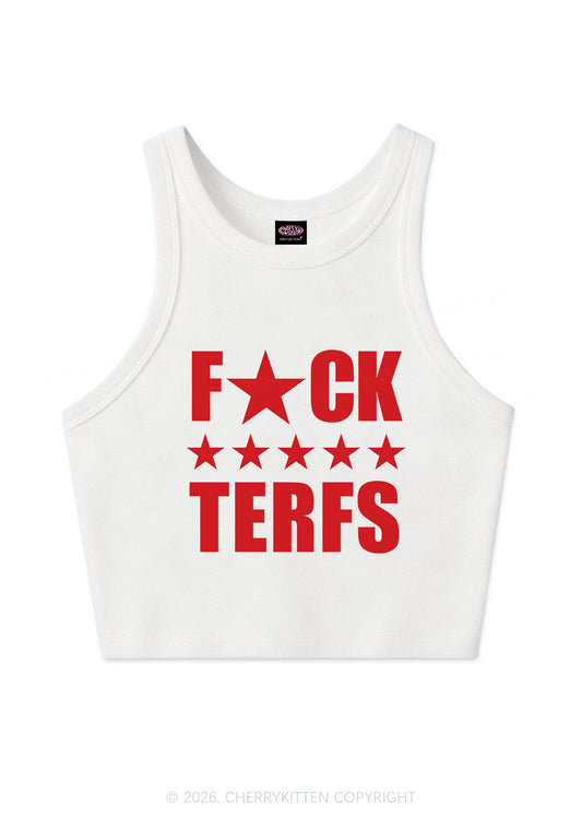 Fxxk Terfs Pride Y2K Crop Tank Top Cherrykitten