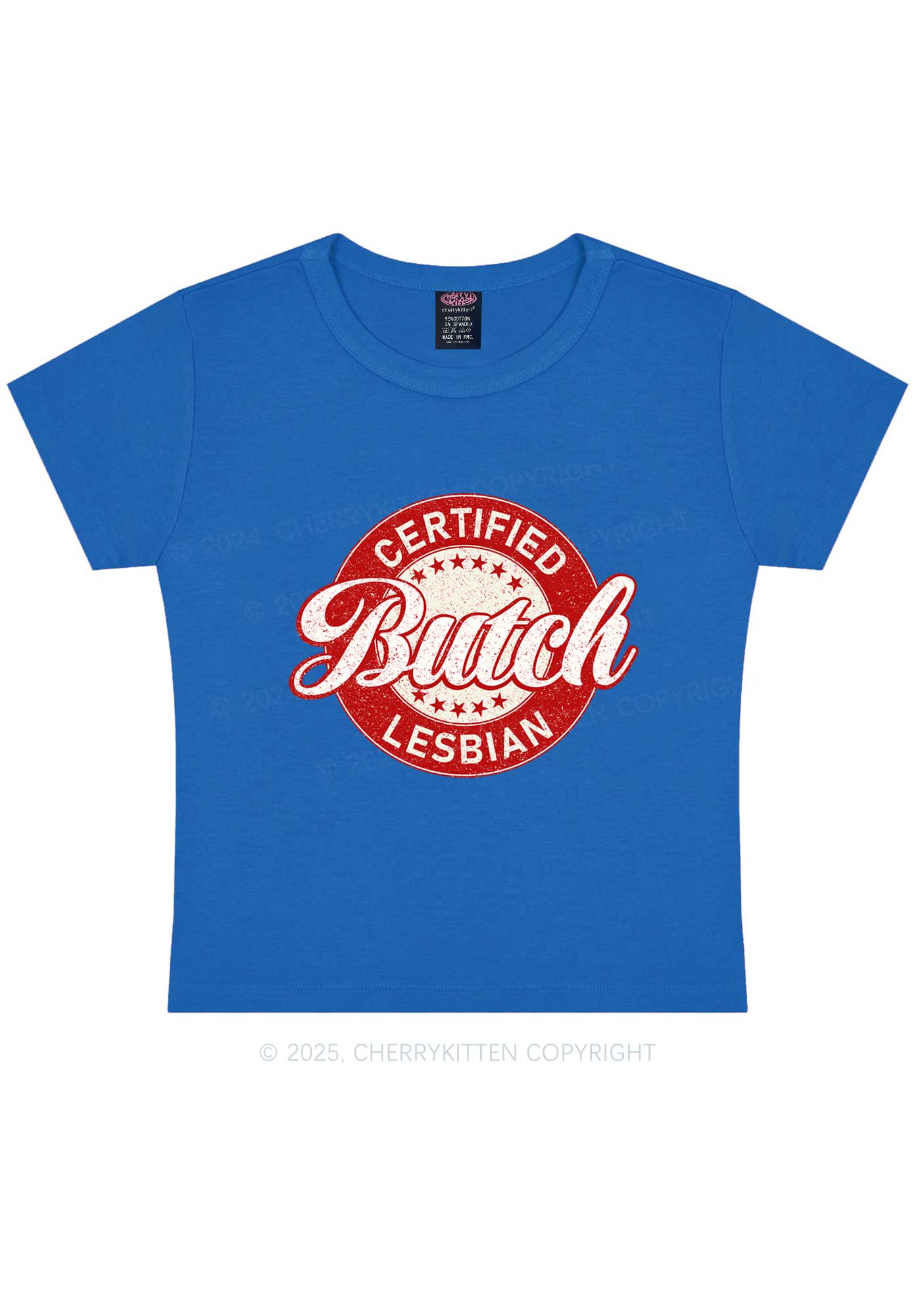 Certified Butch Lesbian Y2K Baby Tee Cherrykitten