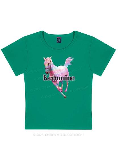 Pink Horse Y2K Baby Tee Cherrykitten