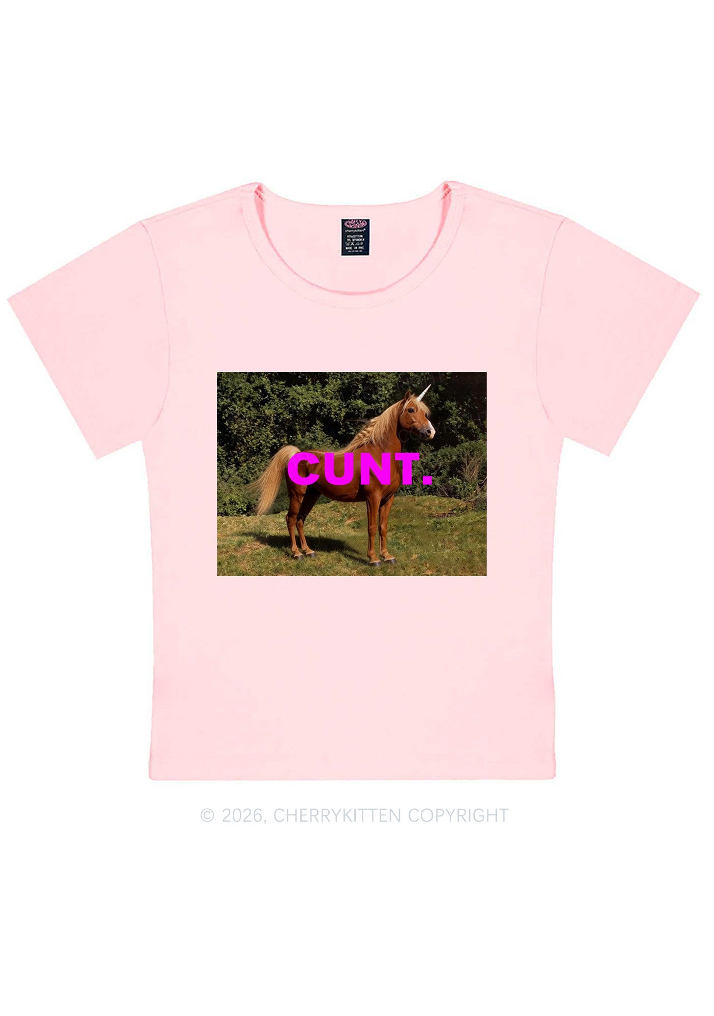 Custom Photo Cxxt Y2K Baby Tee Cherrykitten