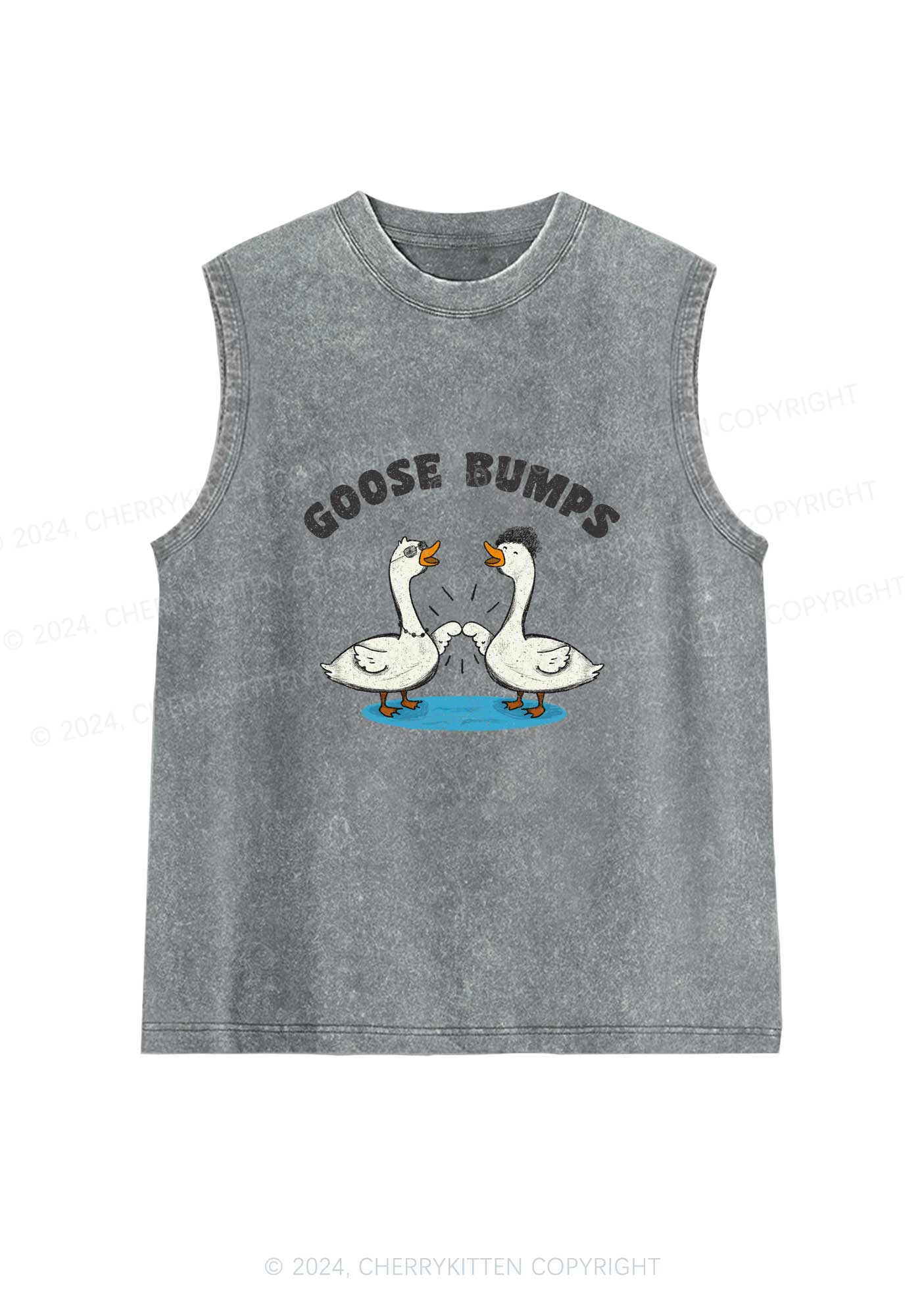 Goosebumps Duck Y2K Washed Tank Cherrykitten