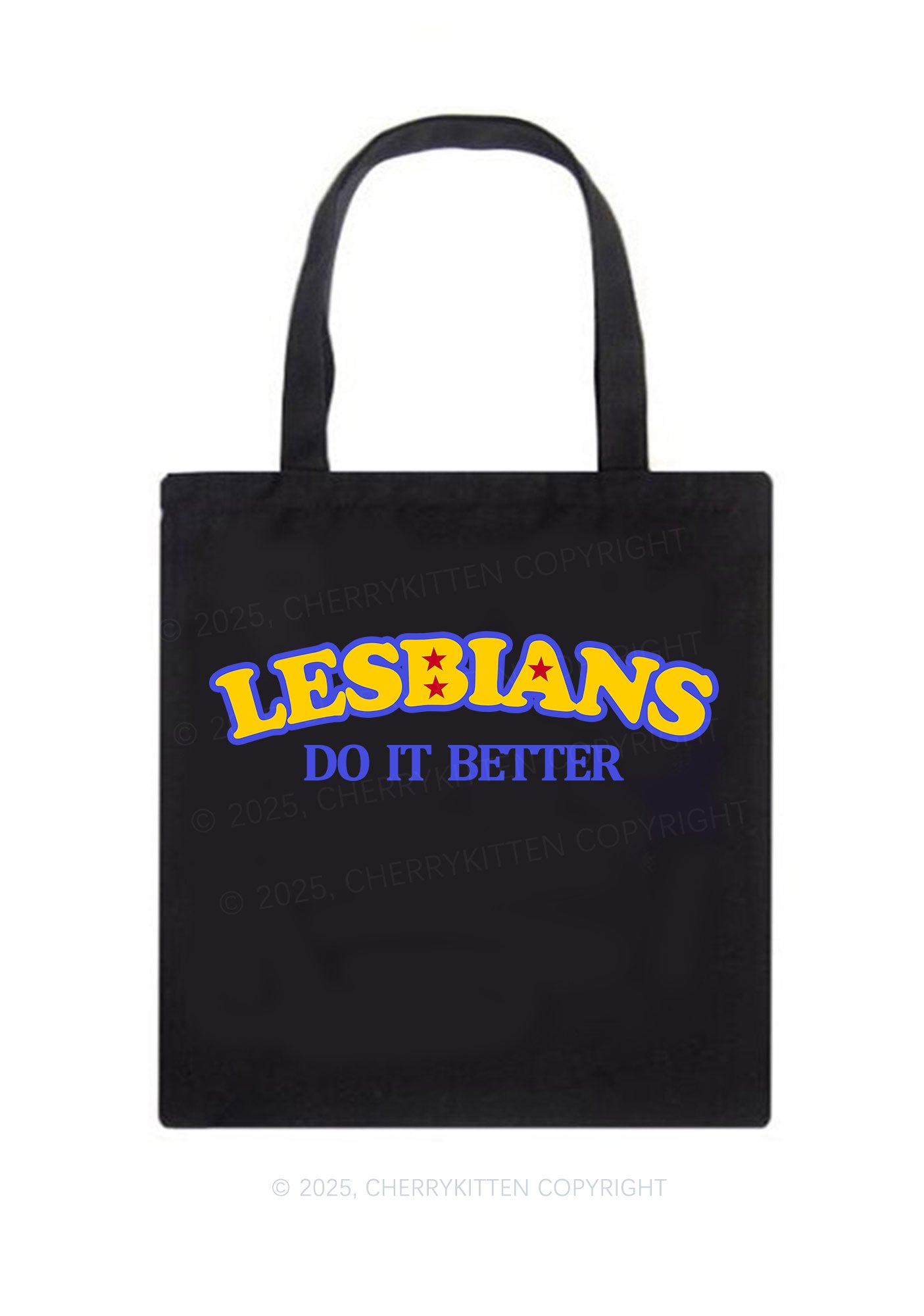 Lesbians Do It Better Pride Y2K Canvas Tote Bag Cherrykitten