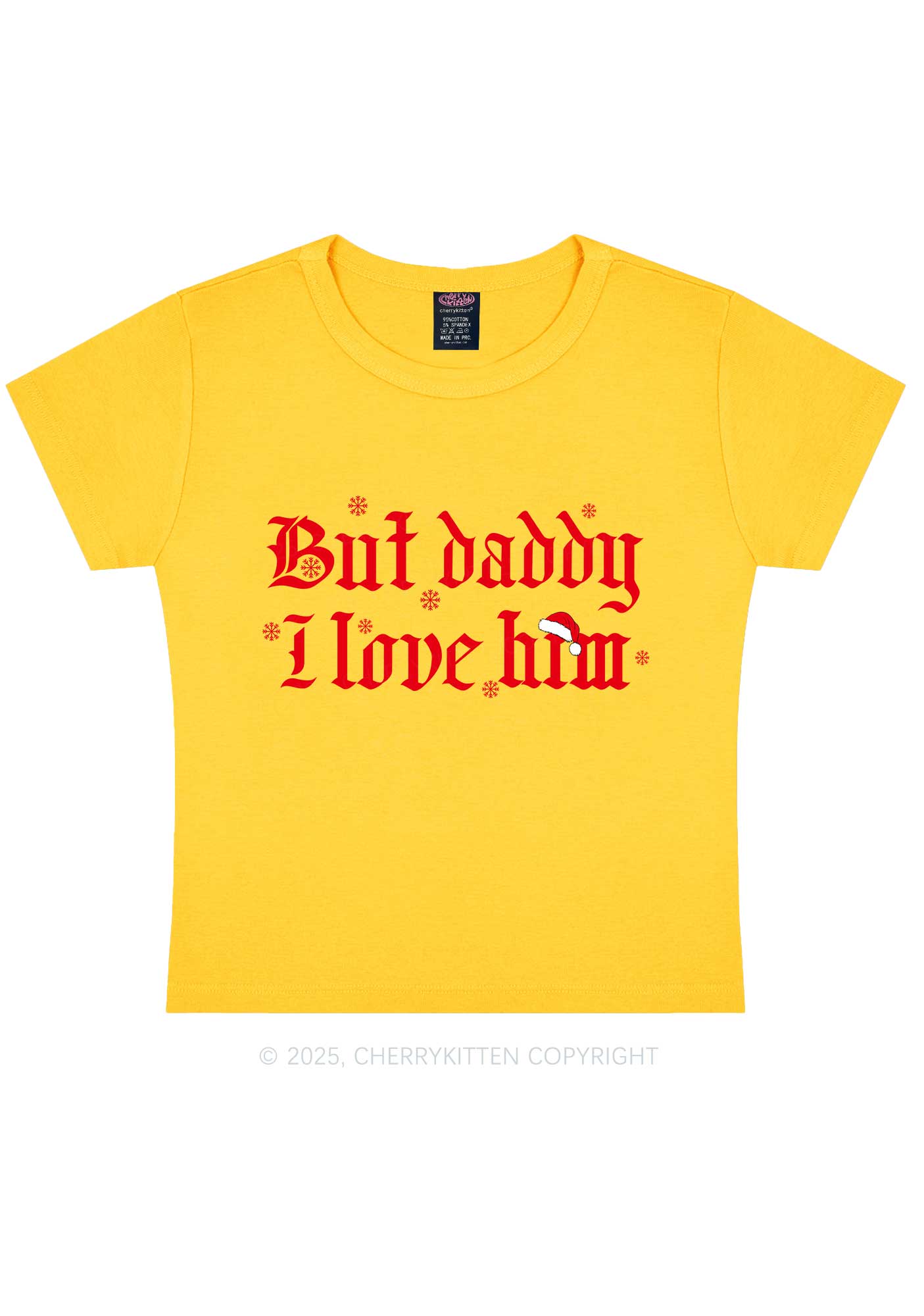 Christmas Daddy I Love Him Y2K Baby Tee Cherrykitten