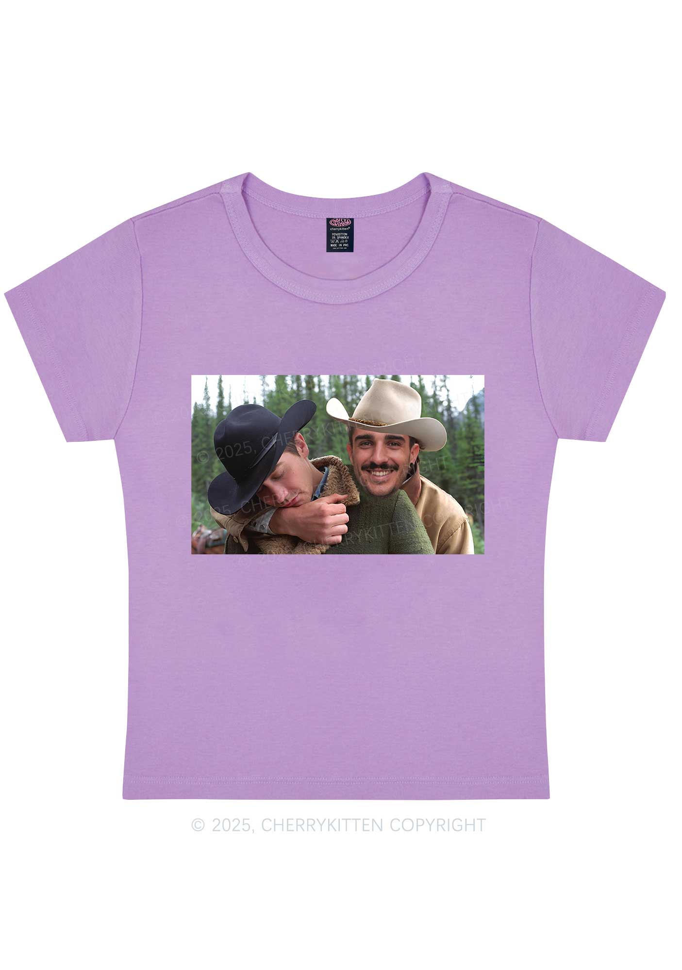 Custom Gay Cowboy Pride Y2K Baby Tee Cherrykitten