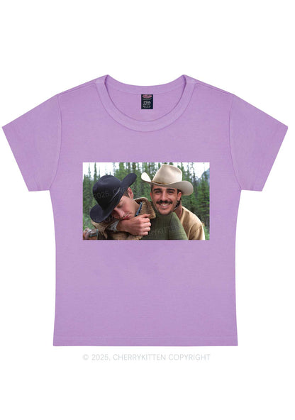 Custom Gay Cowboy Pride Y2K Baby Tee Cherrykitten