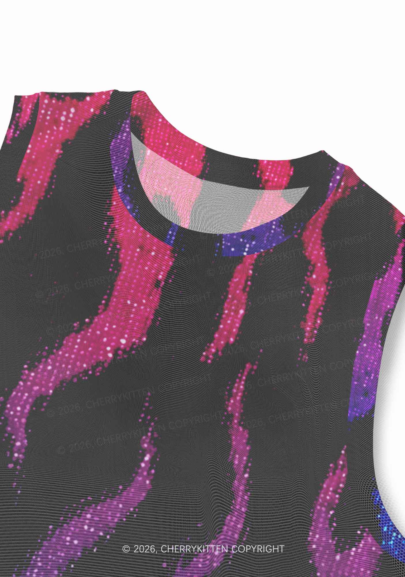 Bisexual Flame Pride Y2K Mesh Muscle Tank Cherrykitten