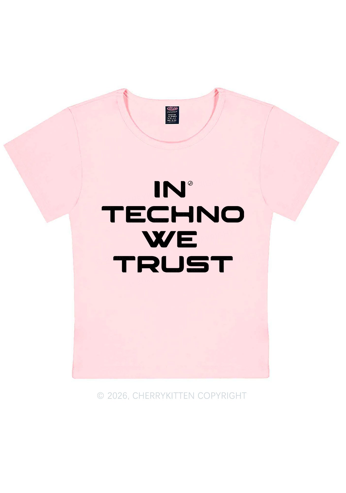 In Techno We Trust Y2K Baby Tee Cherrykitten