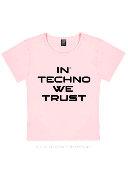 In Techno We Trust Y2K Baby Tee Cherrykitten