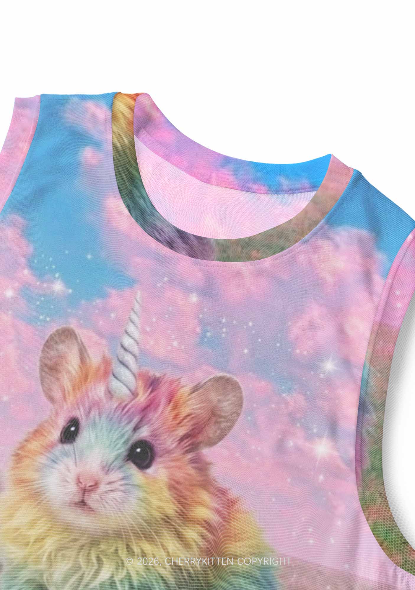 Unicorn Rat Pride Y2K Mesh Muscle Tank Cherrykitten