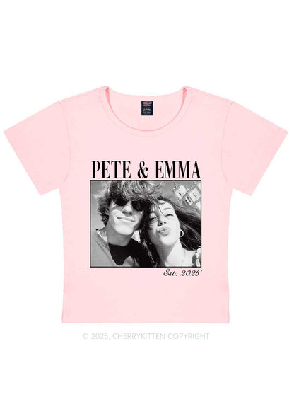 Custom Lover Photo Y2K Baby Tee Cherrykitten
