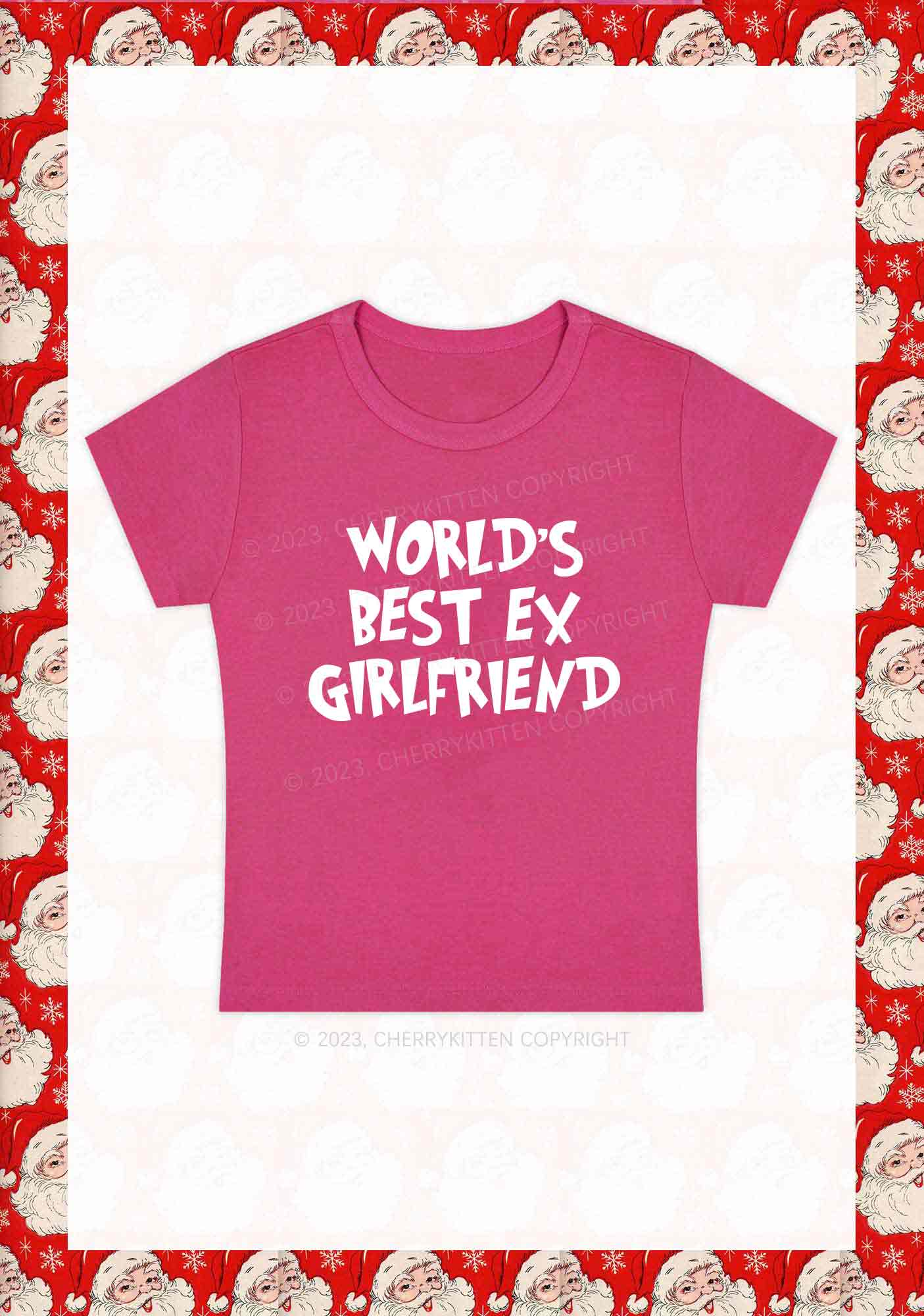 World's Best Ex Girlfriend Christmas Y2K Baby Tee Cherrykitten