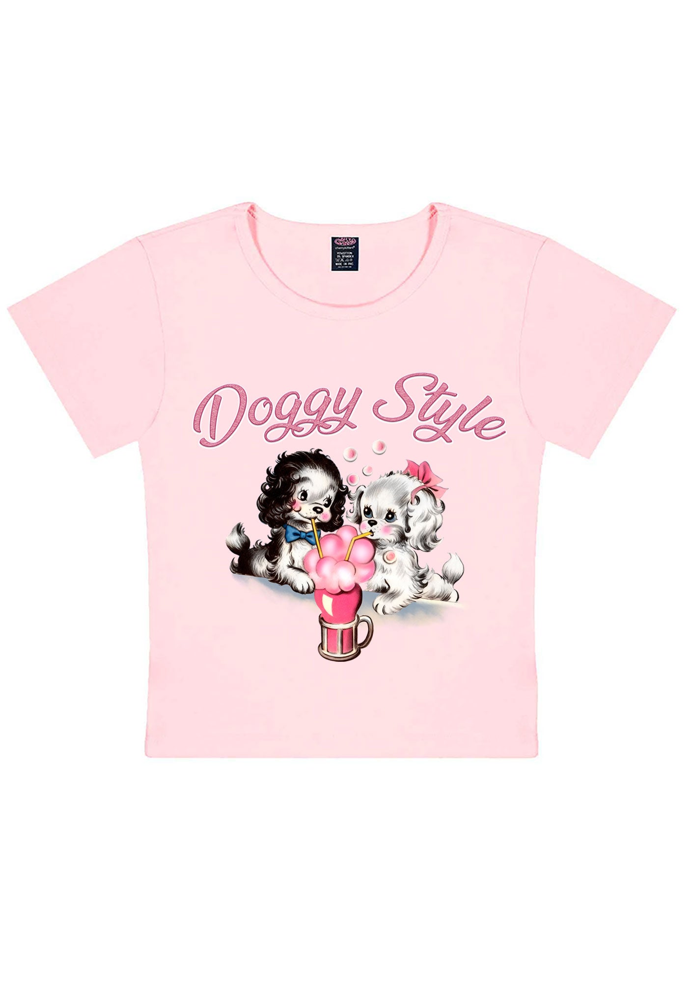 Doggy Style Y2K Baby Tee Cherrykitten