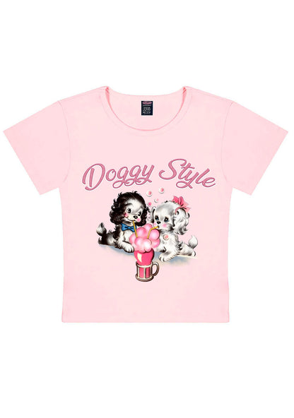 Doggy Style Y2K Baby Tee Cherrykitten