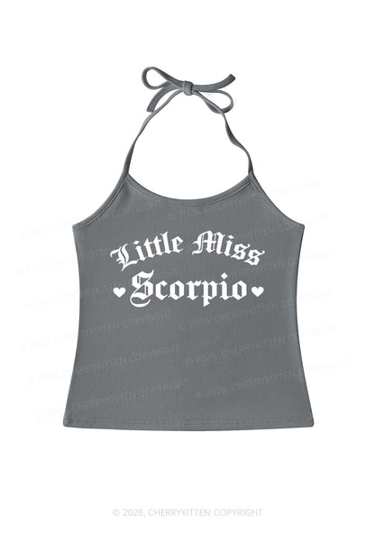 Custom Zodiac Little Miss Y2K Halter Neck Cami Cherrykitten