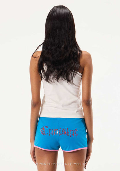 Rhinestone Cxmslxt Y2K Booty Shorts Cherrykitten