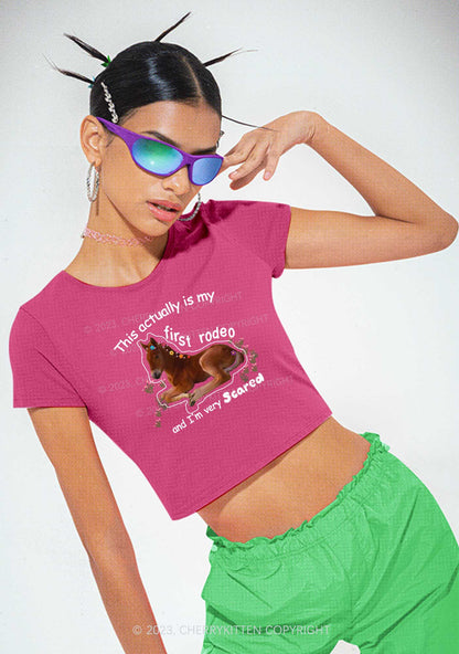 My First Rodeo Y2K Baby Tee Cherrykitten