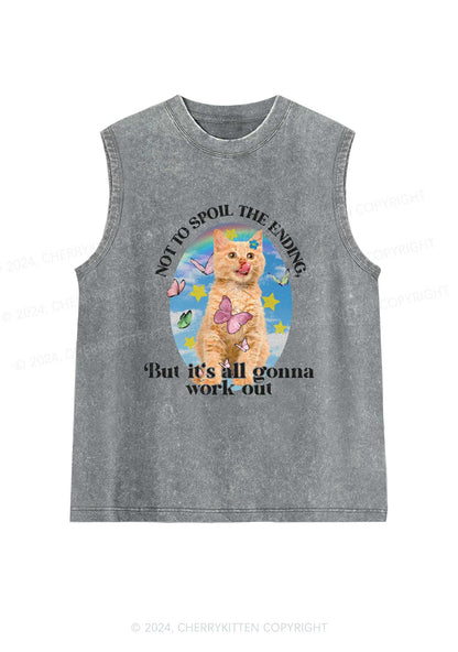 It's Gonna Work Out Y2K Washed Tank Cherrykitten