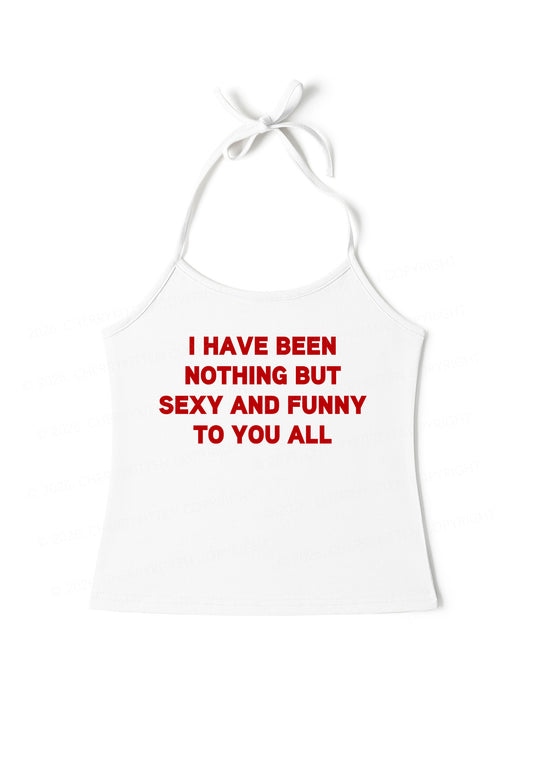 I Have Been Funny Y2K Halter Neck Cami Cherrykitten